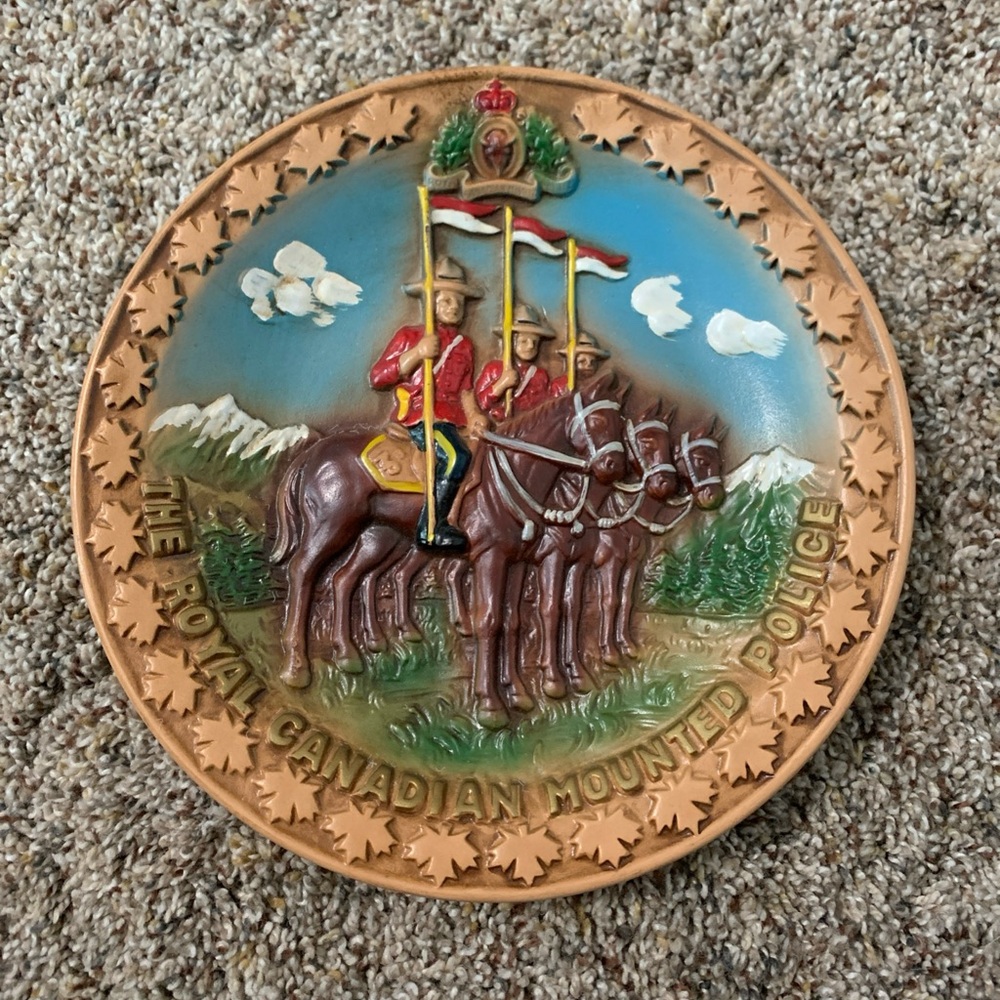 Vintage Royal Canadian Mounted Police Collector Plate